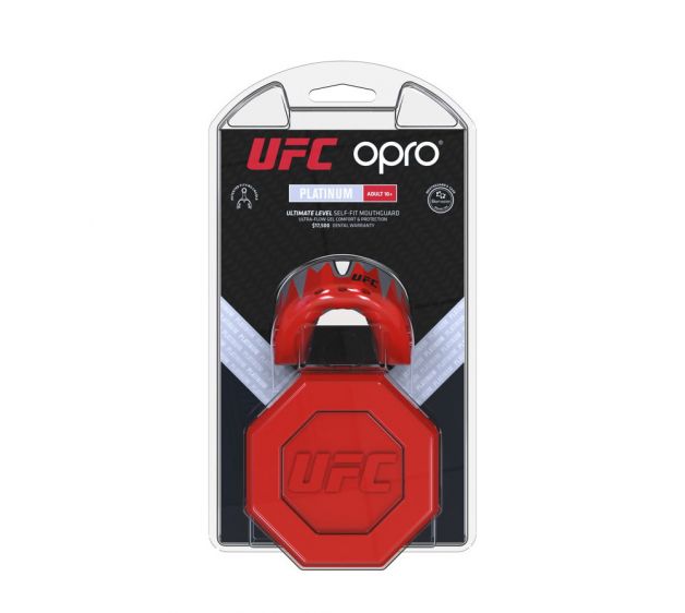 OPRO UFC Platinum Fangz - Black Metal/Red 002261001
