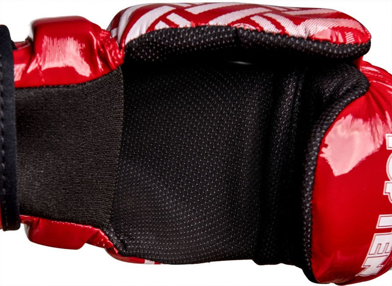 TOP TEN Glossy Red/White Prism Pointfighter Open-Hand Gloves